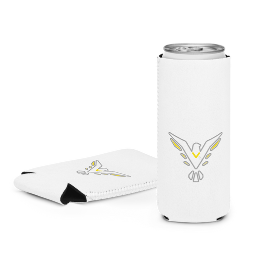 Neoprene can cooler sleeve designed to keep drinks cold and hands dry. - TLIU Studios